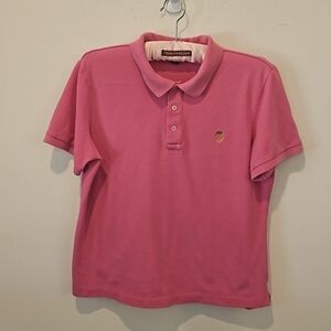 LAUREN RALPH LAUREN PINK SHORT SLEEVED POLO SHIRT LEFT CHEST LOGO SIZE LARGE